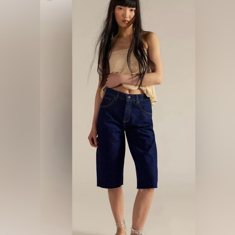 NWT FREE PEOPLE JAM SESSION RELAXED CAPRI JEANS SIZE 24!!!